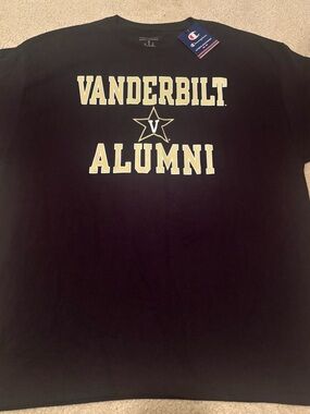 Champion Men’s XL Vanderbilt Alumni Black Graphic Tee, NWT